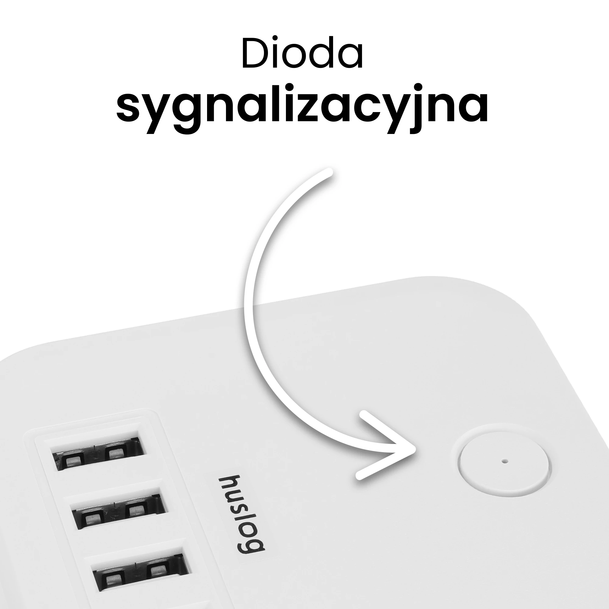 2Przedłużacz Kostka z 3 wejściami Biały