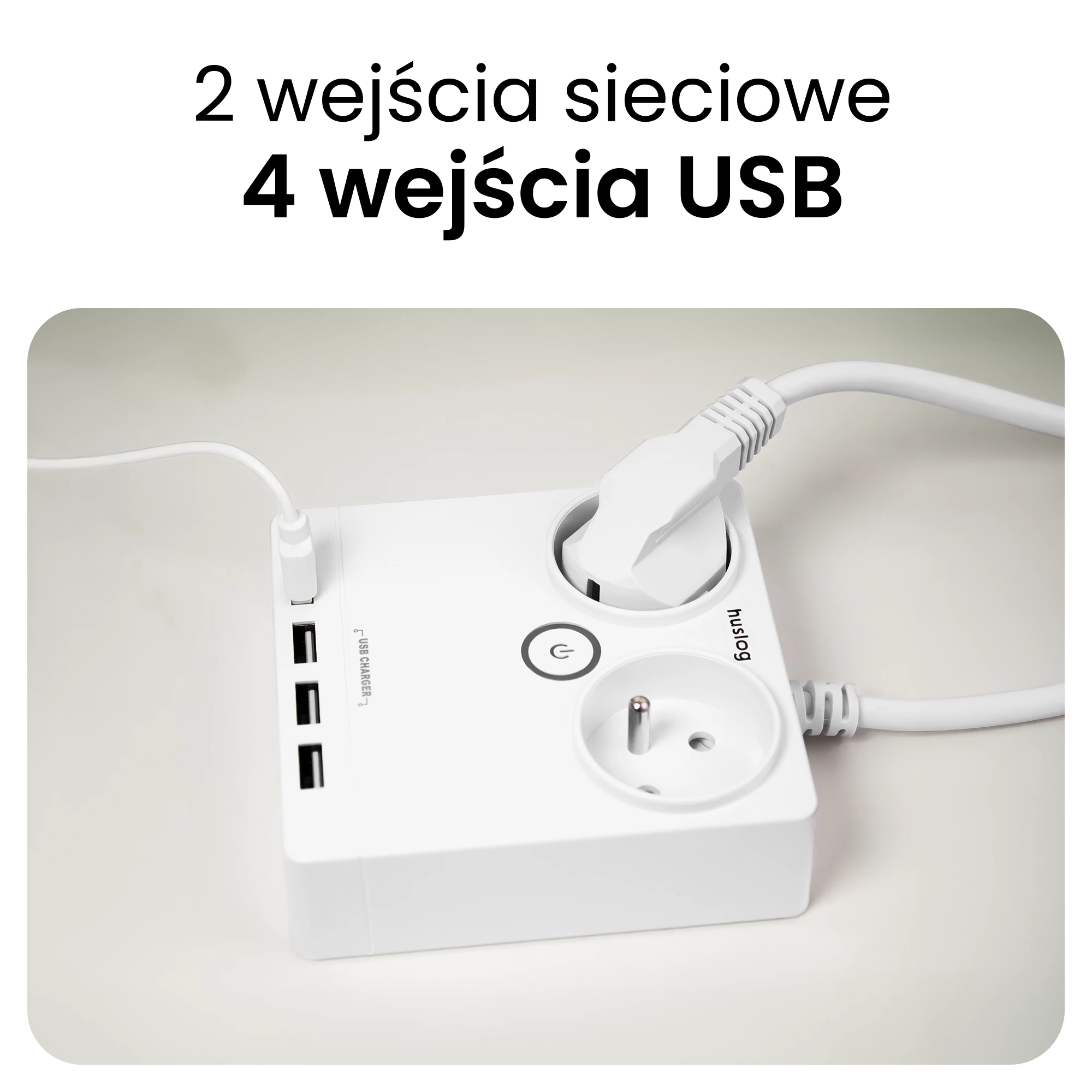 3Przedłużacz z 2 gniazdami