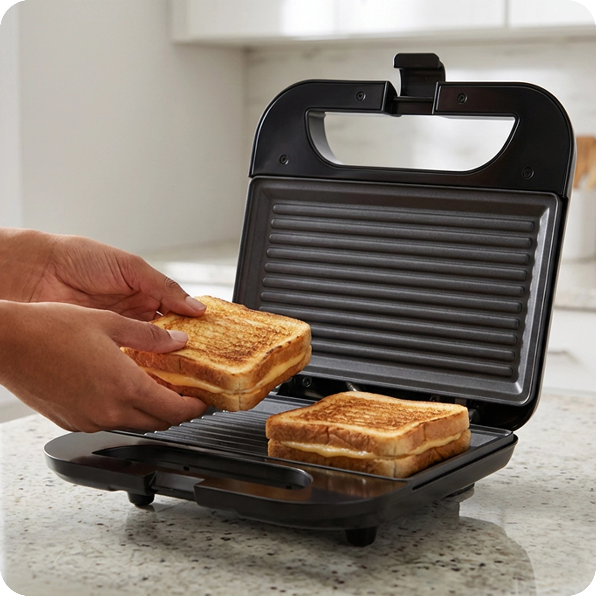 1Opiekacz do kanapek srebrny 750W