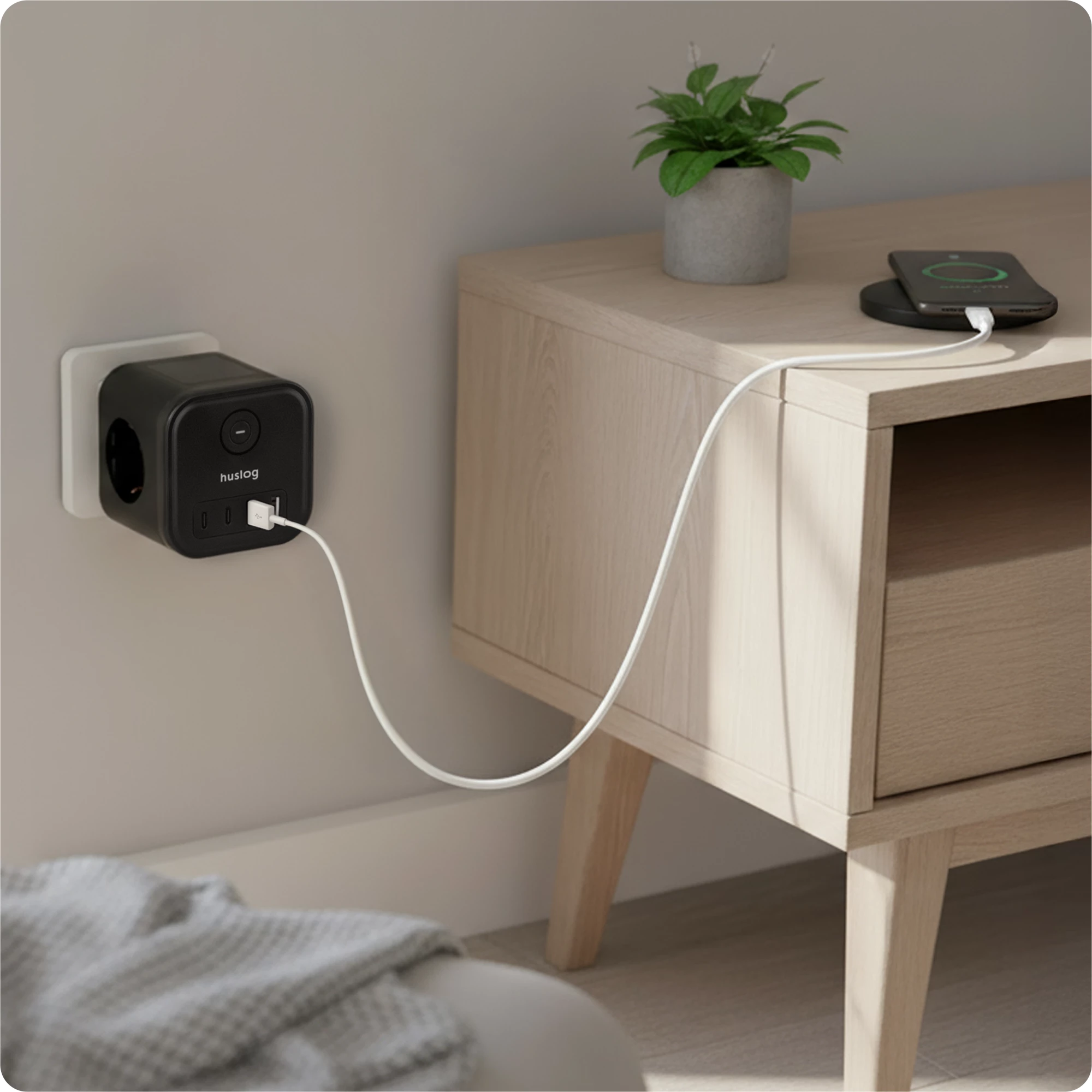 6Przedłużacz Kostka USB i AC - HUS1050
