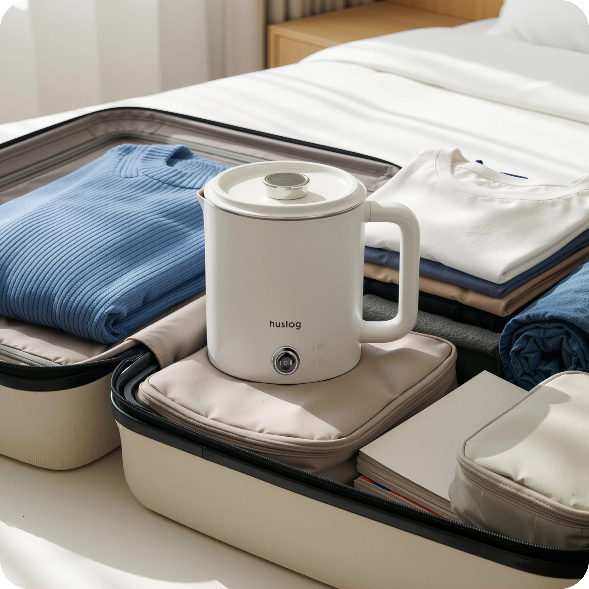 2Czajnik podróżny 2w1 z funkcją garnka 0,8L