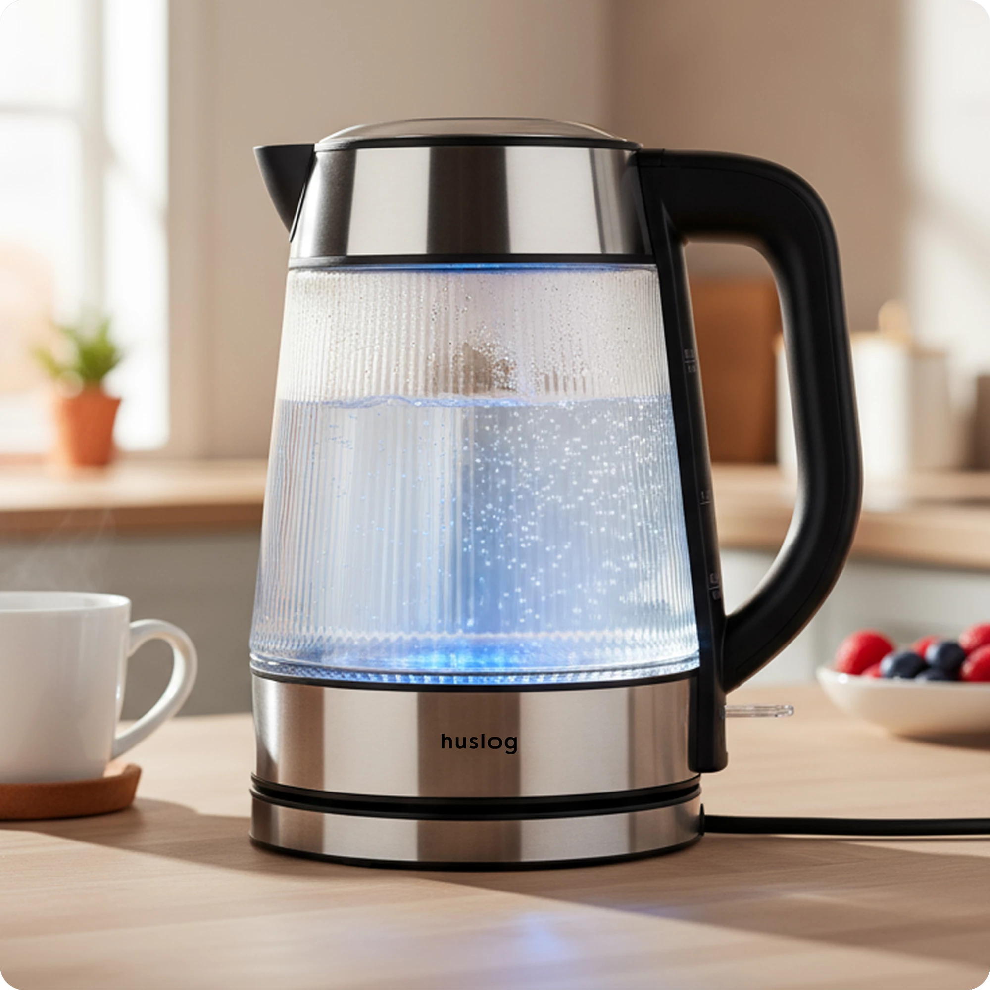 3Czajnik szklany ryflowany 1,8L