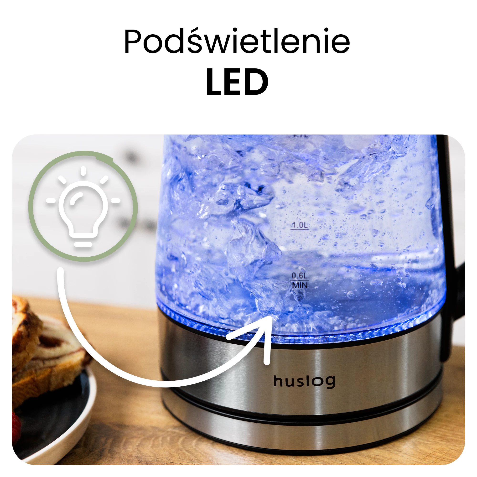 3Szklany czajnik elektryczny 1,7L