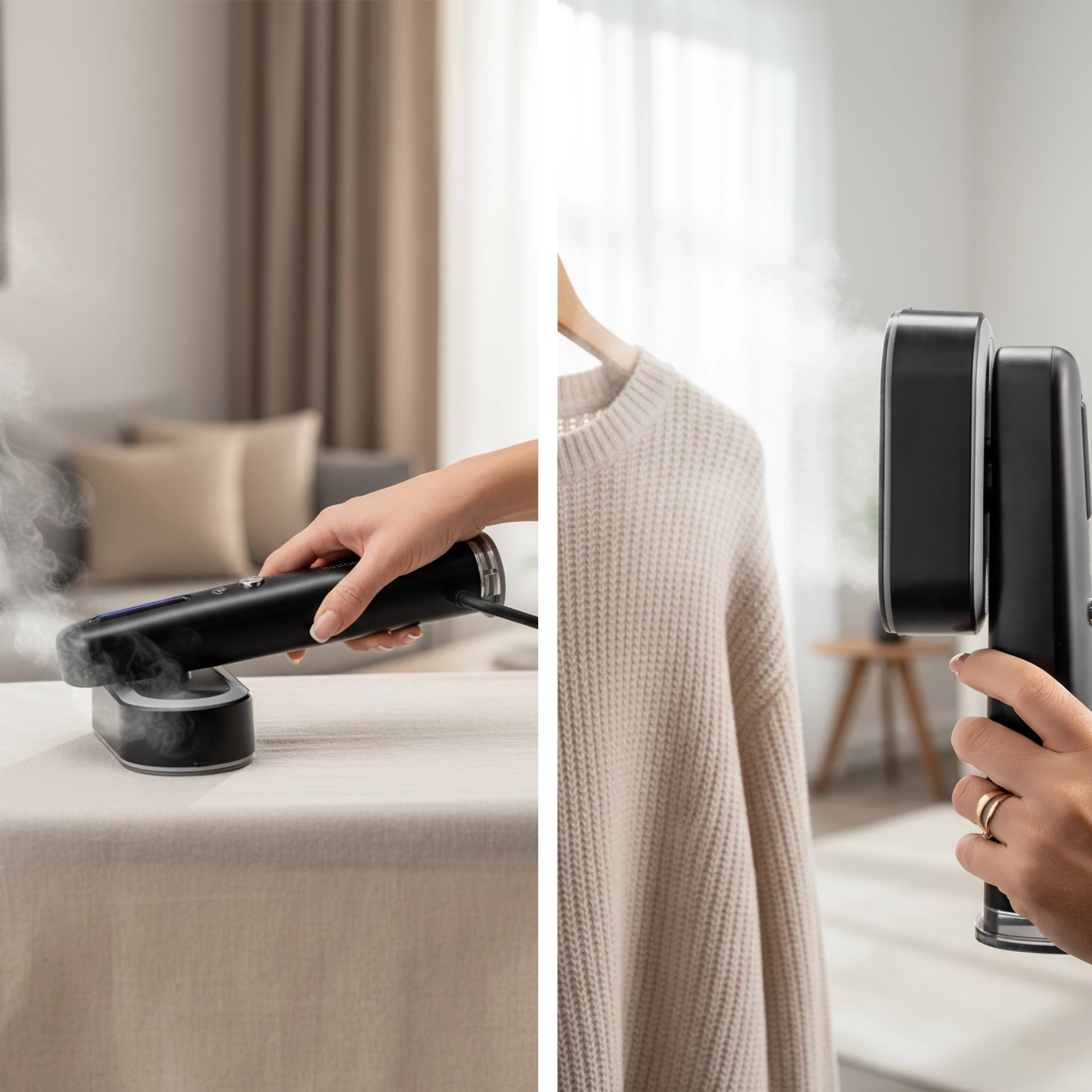 6Parownica z obrotową głowicą czarna