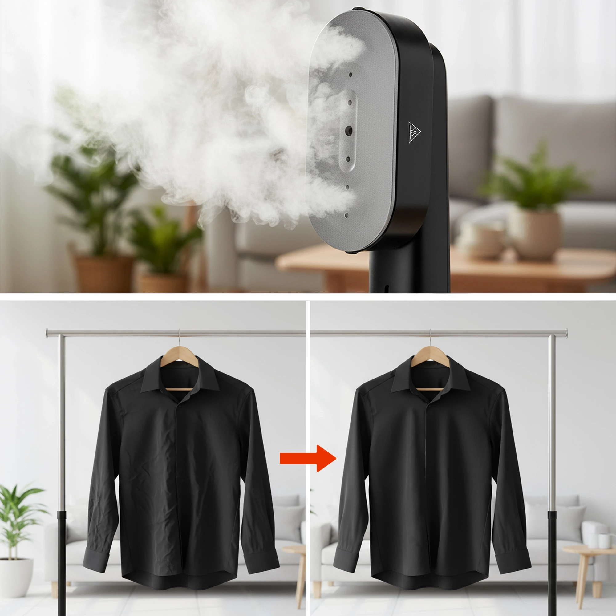 3Parownica z obrotową głowicą czarna