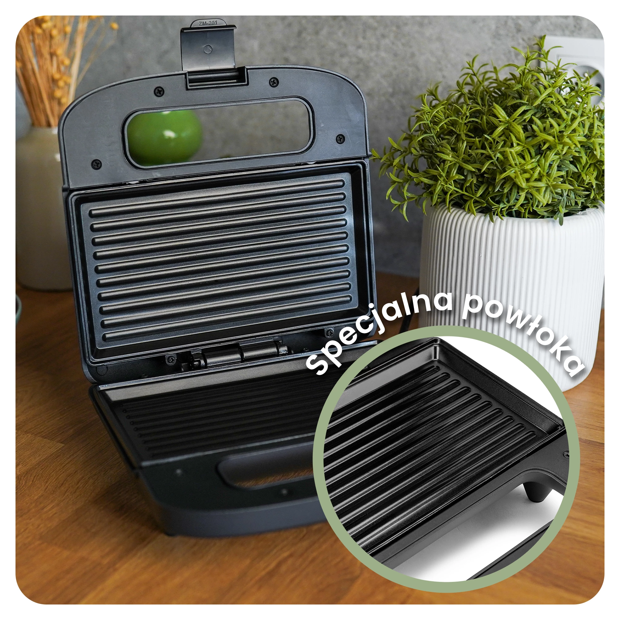 4Opiekacz do kanapek Panini 1000W