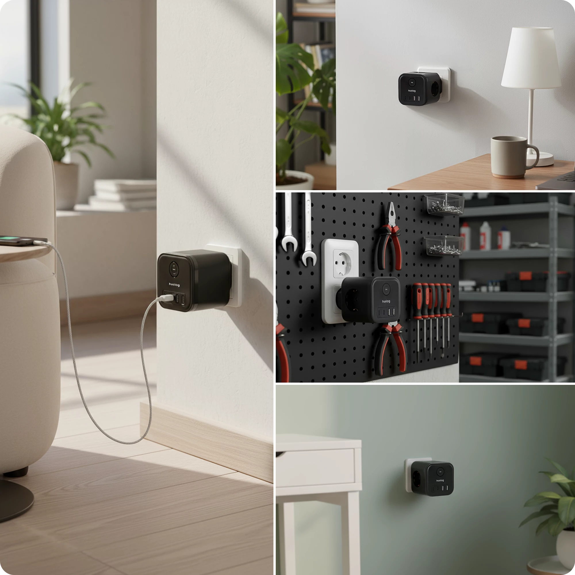 8Przedłużacz Kostka USB i AC - HUS1050