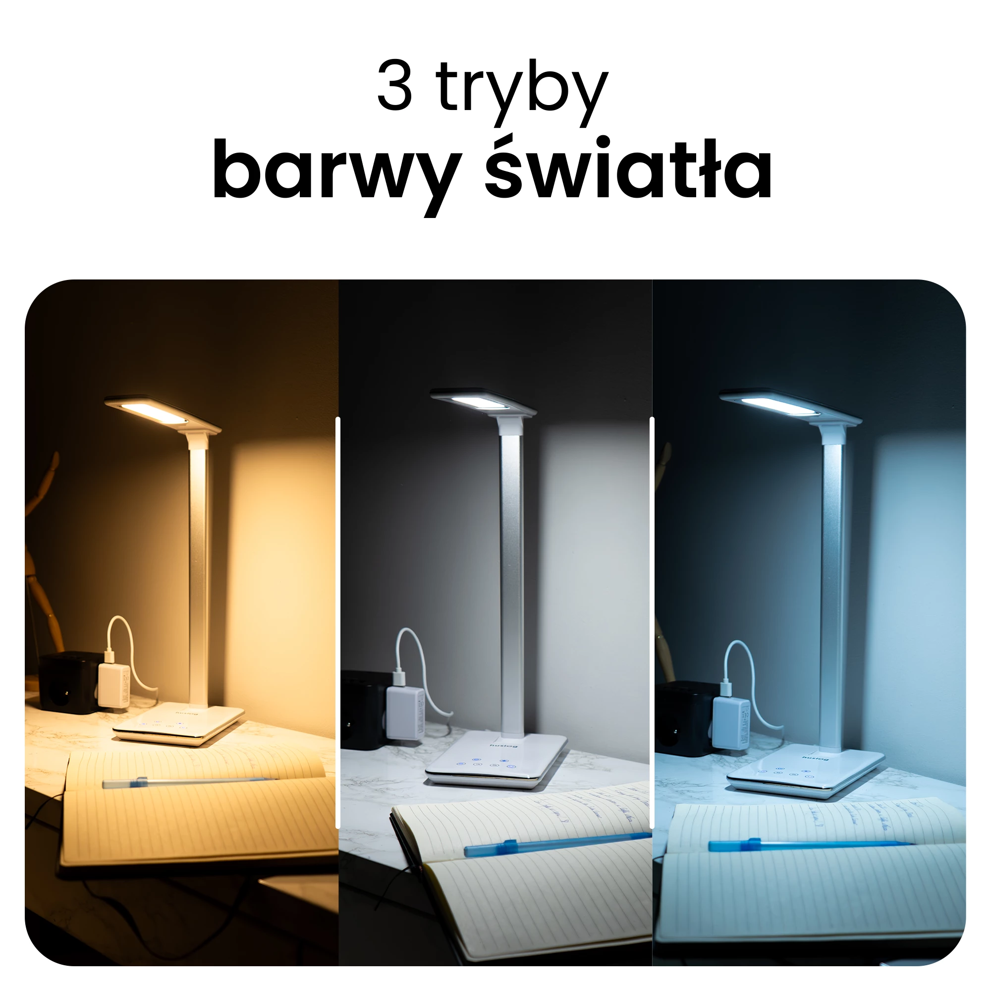 2Lampka biurkowa biała