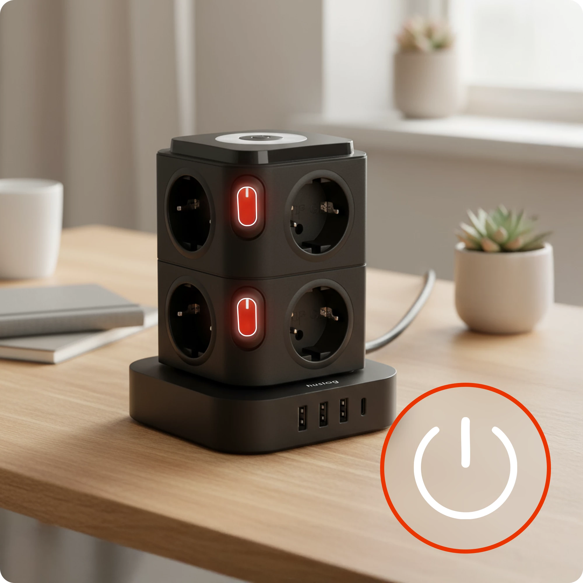 5Przedłużacz pionowy z LED - HUS1054