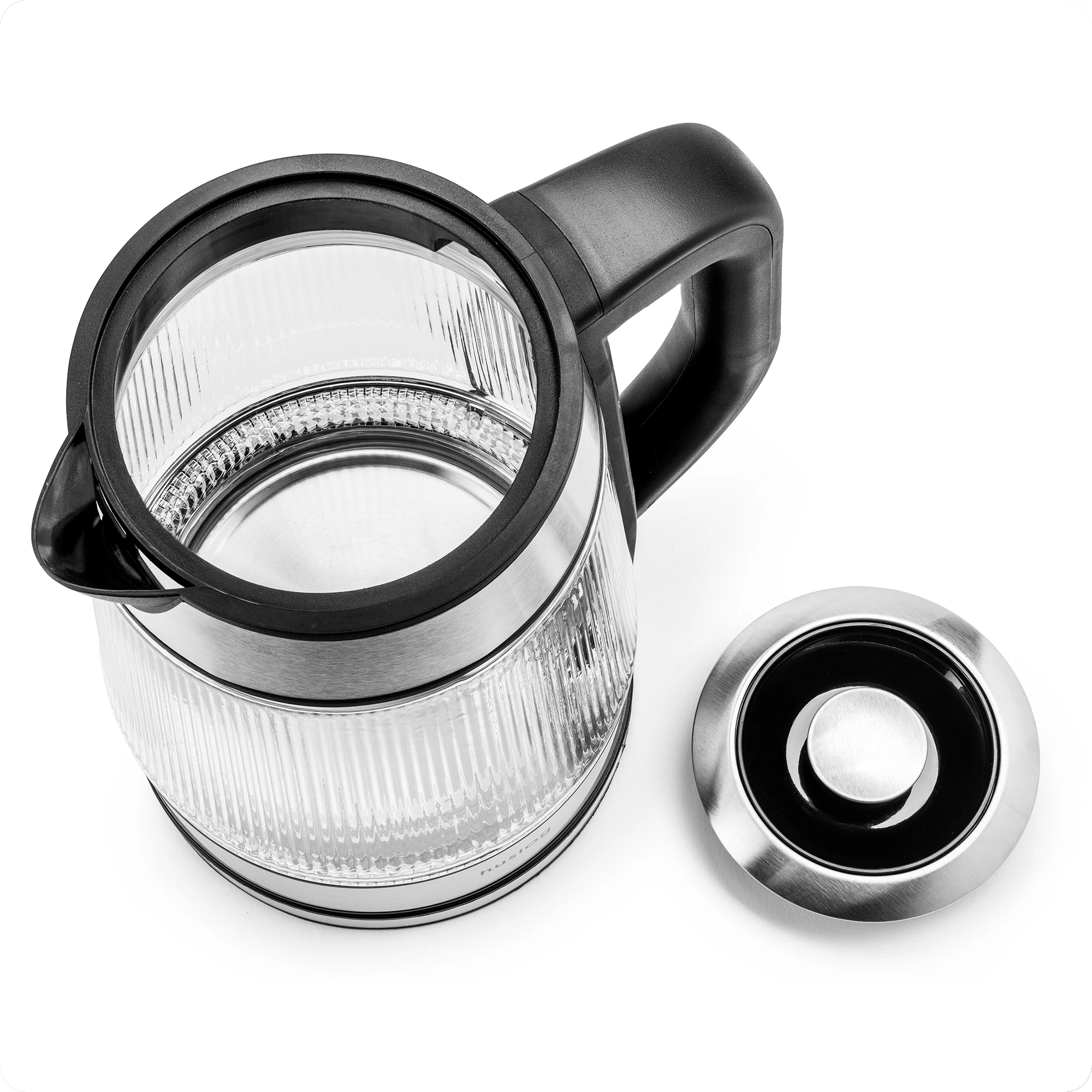 4Czajnik szklany ryflowany 1,8L