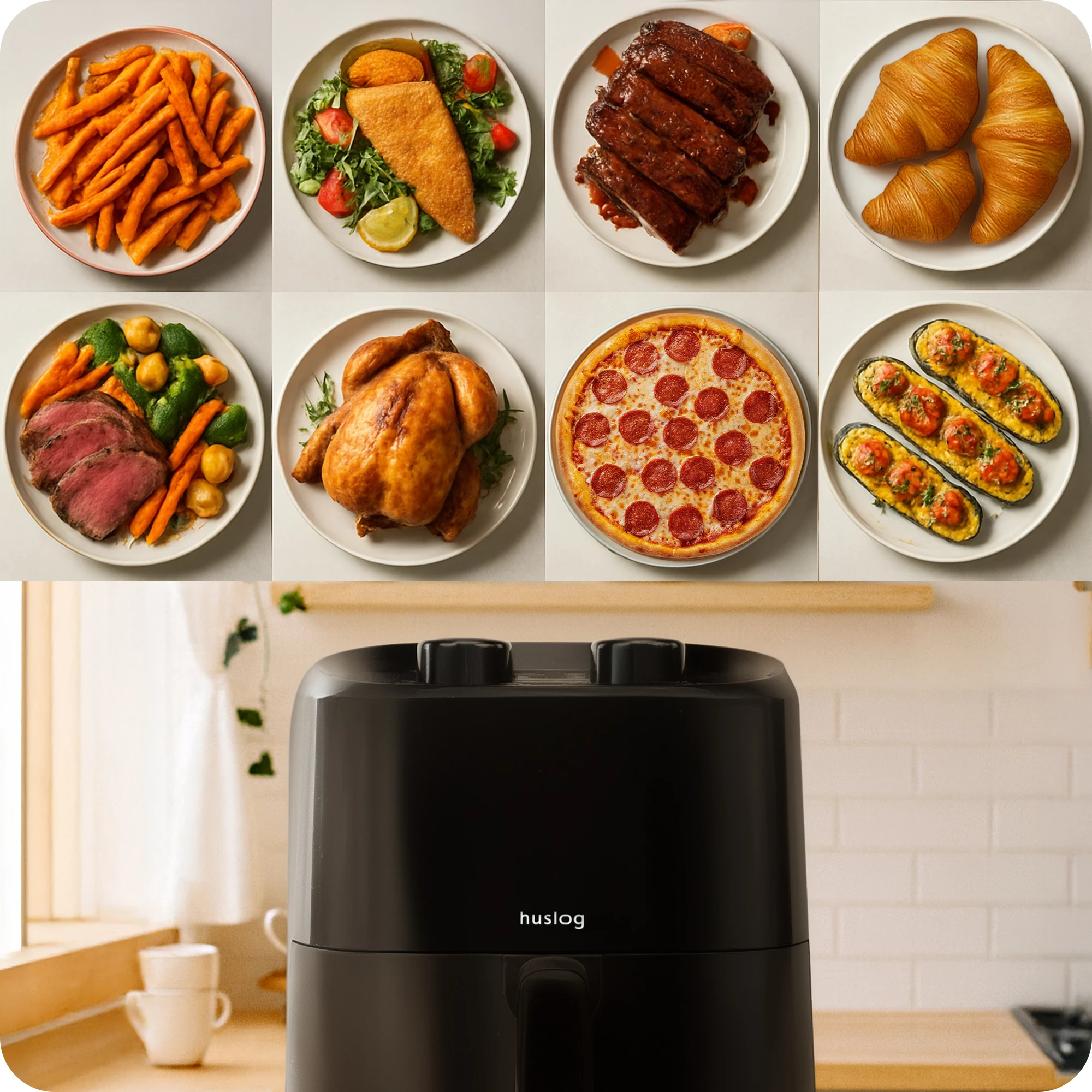 8Frytkownica beztłuszczowa 3,5L, 1400W Air Fryer