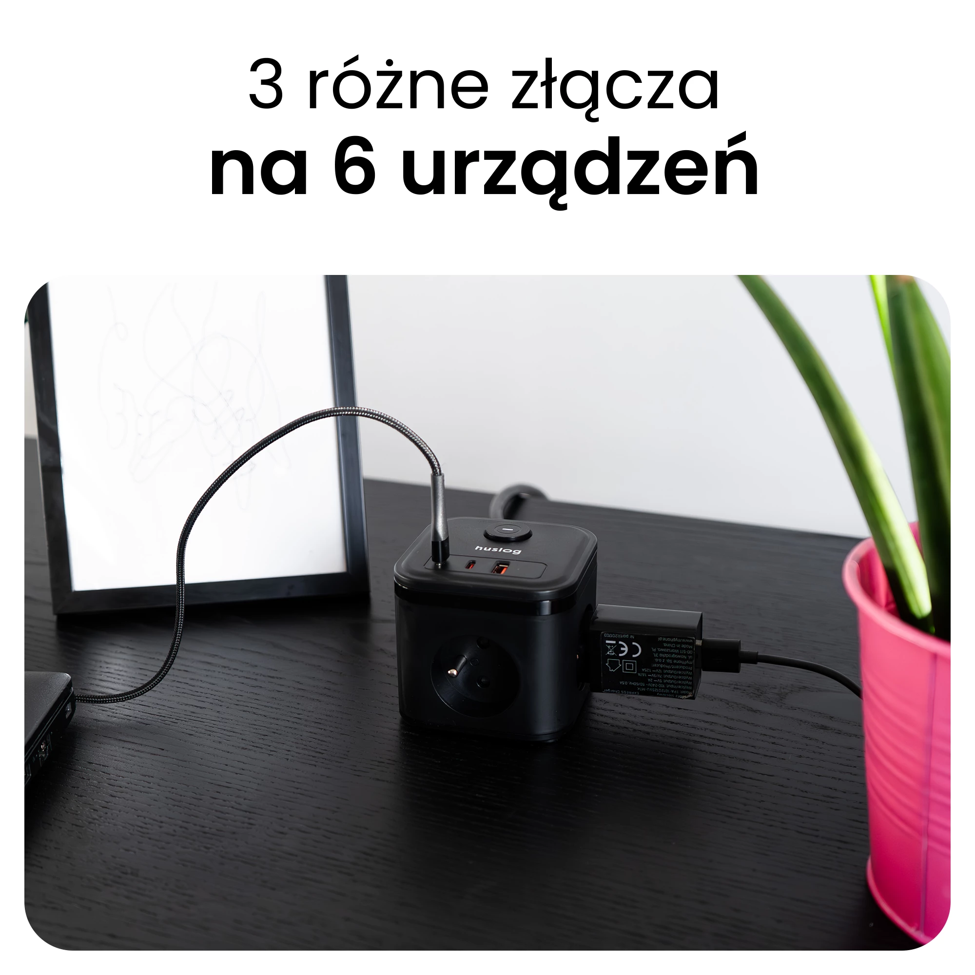 3Przedłużacz kostka PD 20W - HUS1002