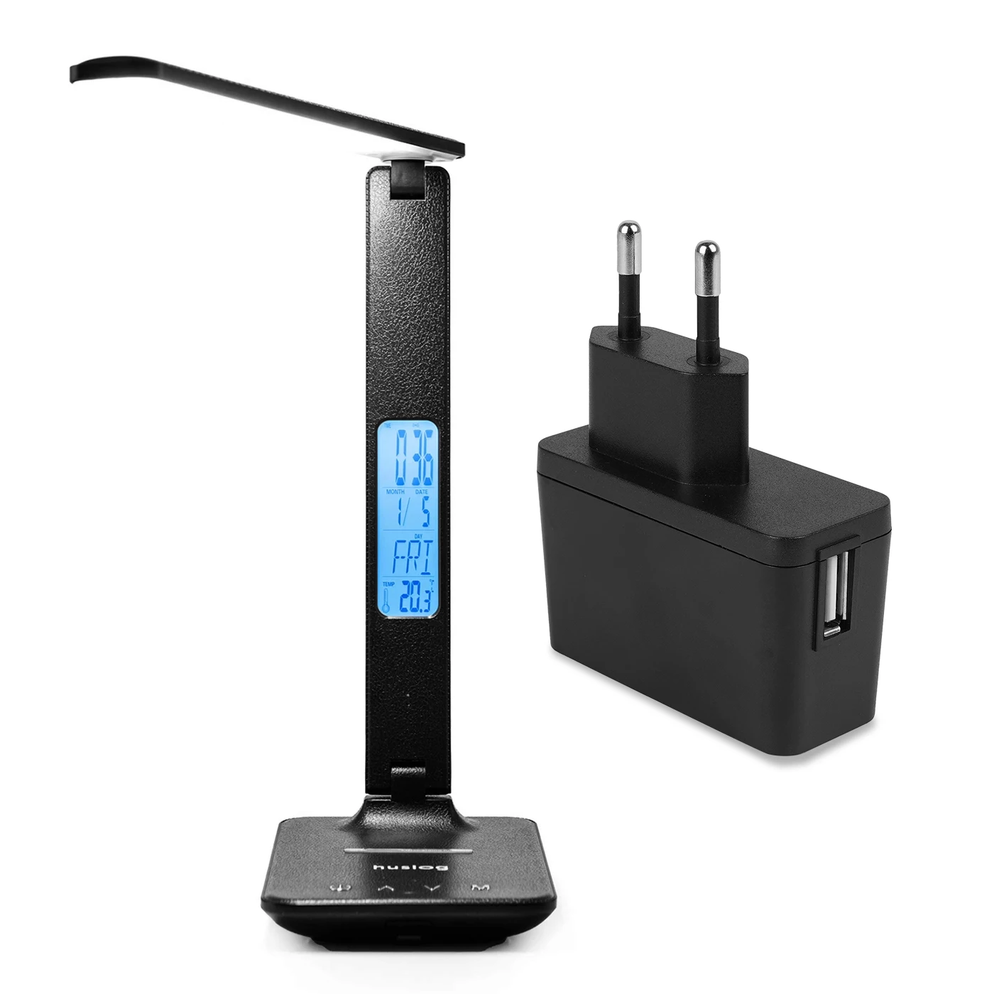 Adapter do lampki z ładowarką indukcyjną czarny