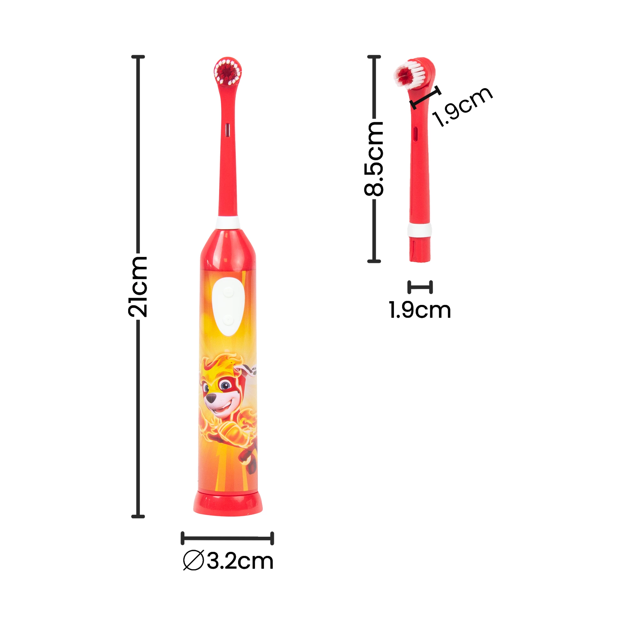 3Psi Patrol Szczoteczka oscylacyjna dla dzieci Marshall czerwona edycja Kosmo