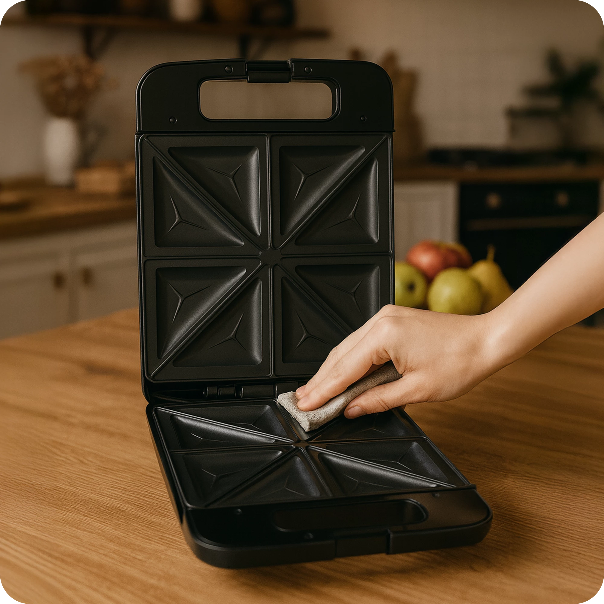 6Opiekacz do kanapek 1800W, 4 kanapki, XXL