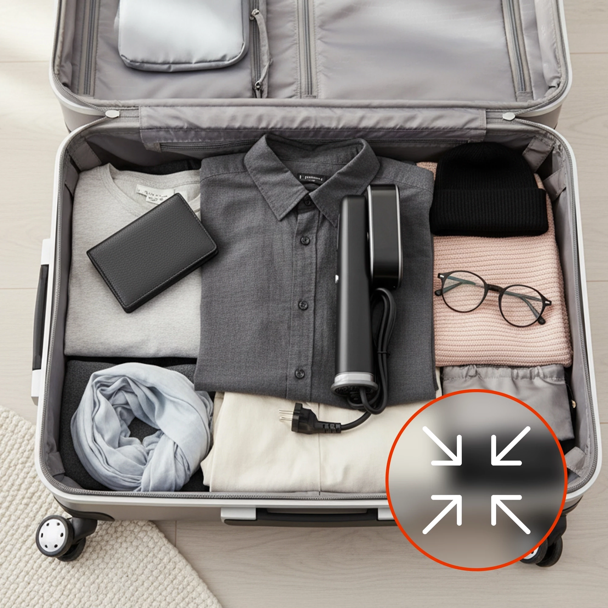 9Parownica z obrotową głowicą czarna