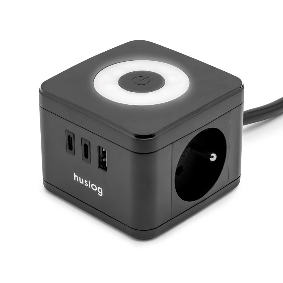 0Przedłużacz kostka z LED - HUS1001