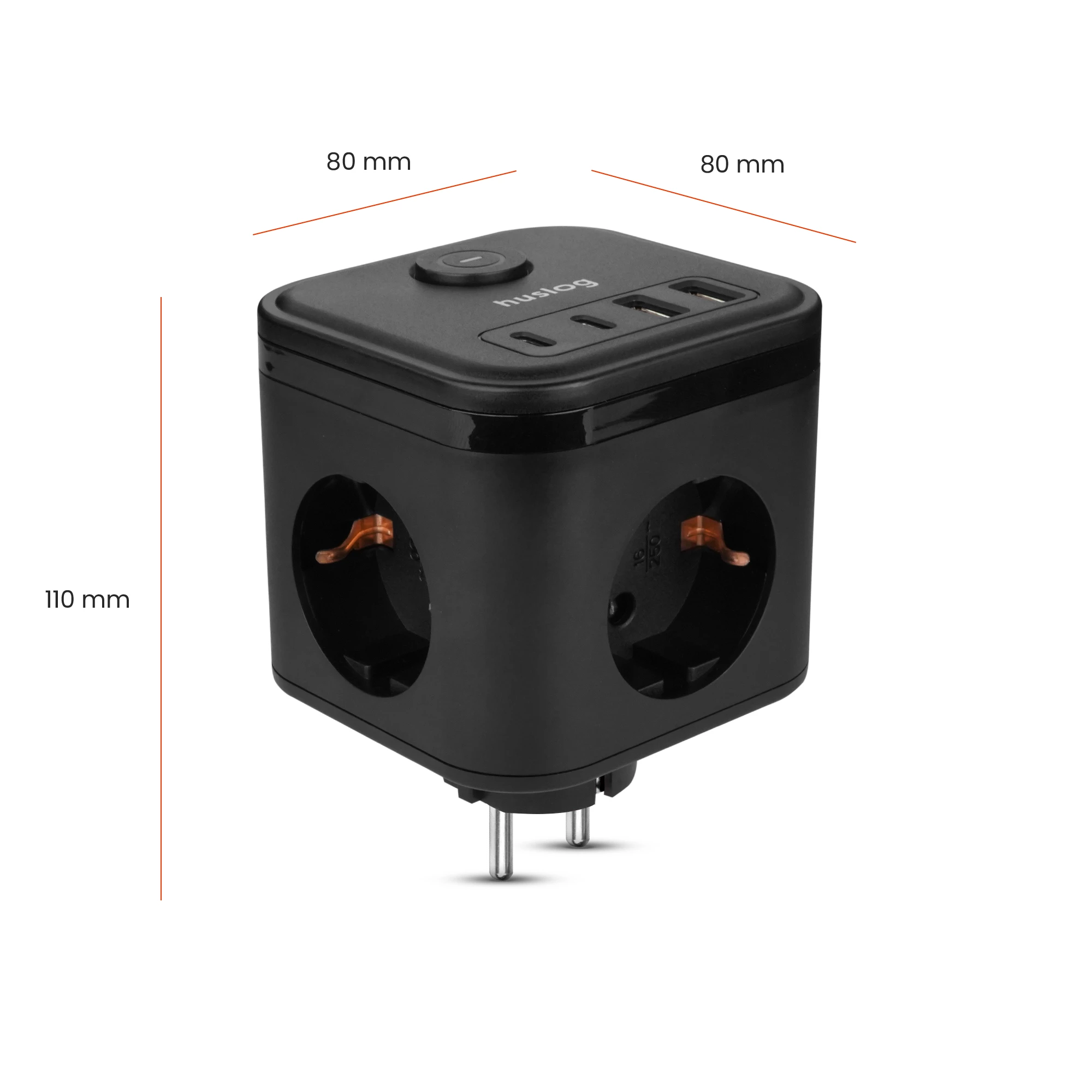 10Przedłużacz Kostka USB i AC - HUS1050