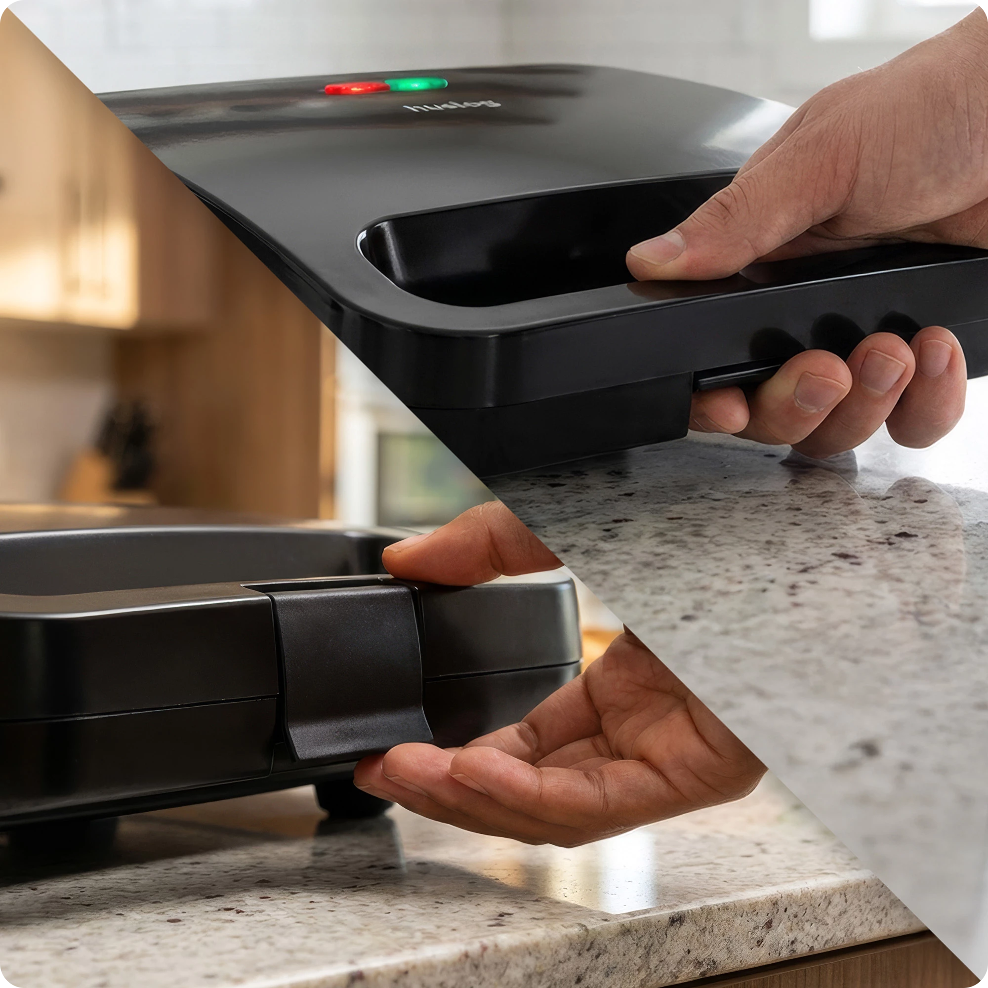 3Opiekacz do kanapek czarny 800W