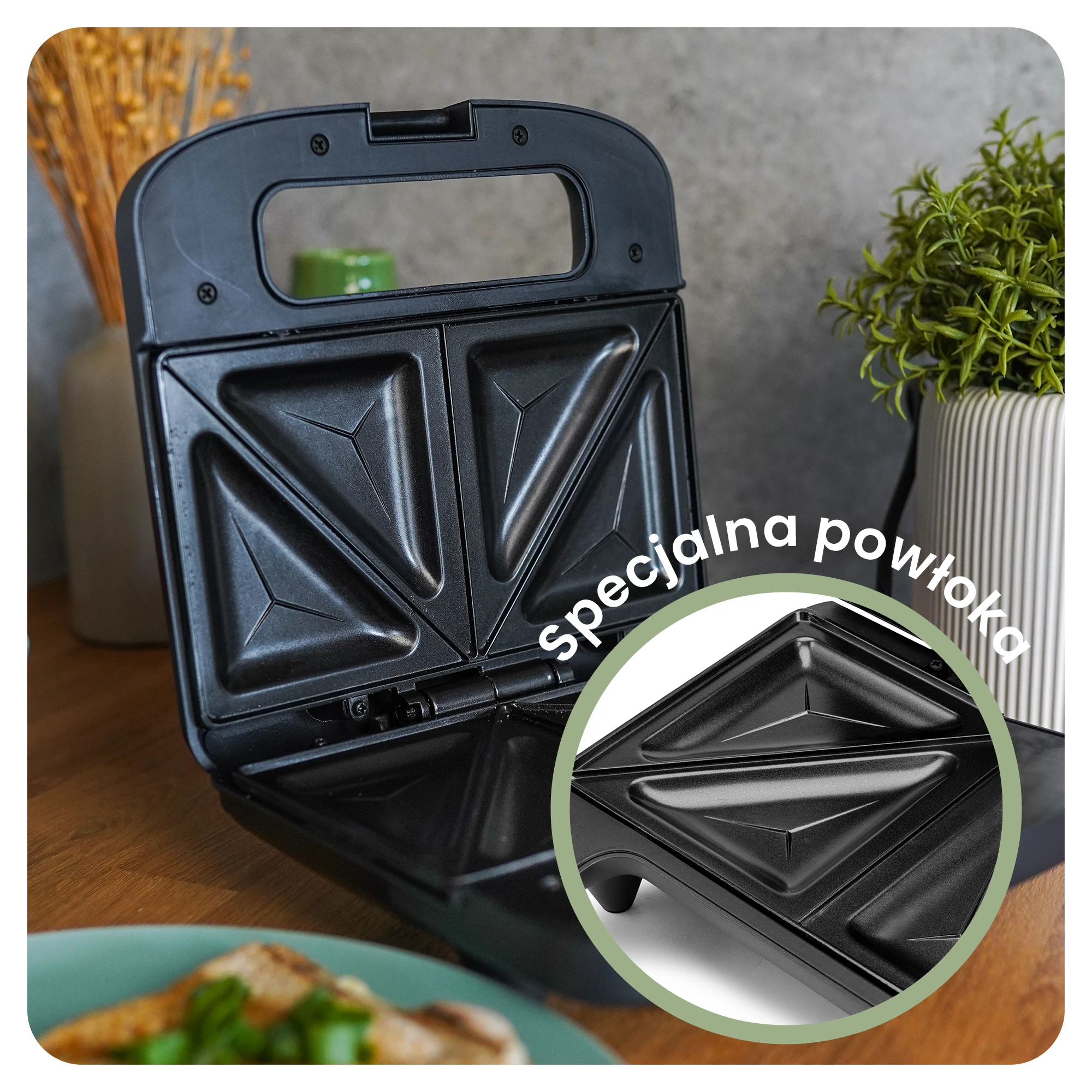 4Opiekacz do kanapek trójkąty 1000W